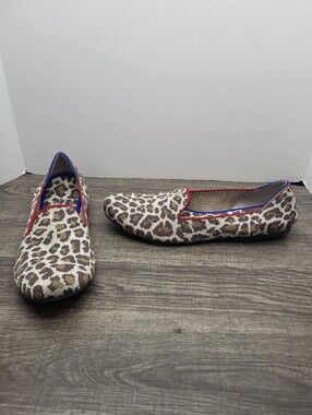 Rothy's The Loafer Flats Loafers Shoes Womens Size 10 US 40.5 EU Beige Cheetah